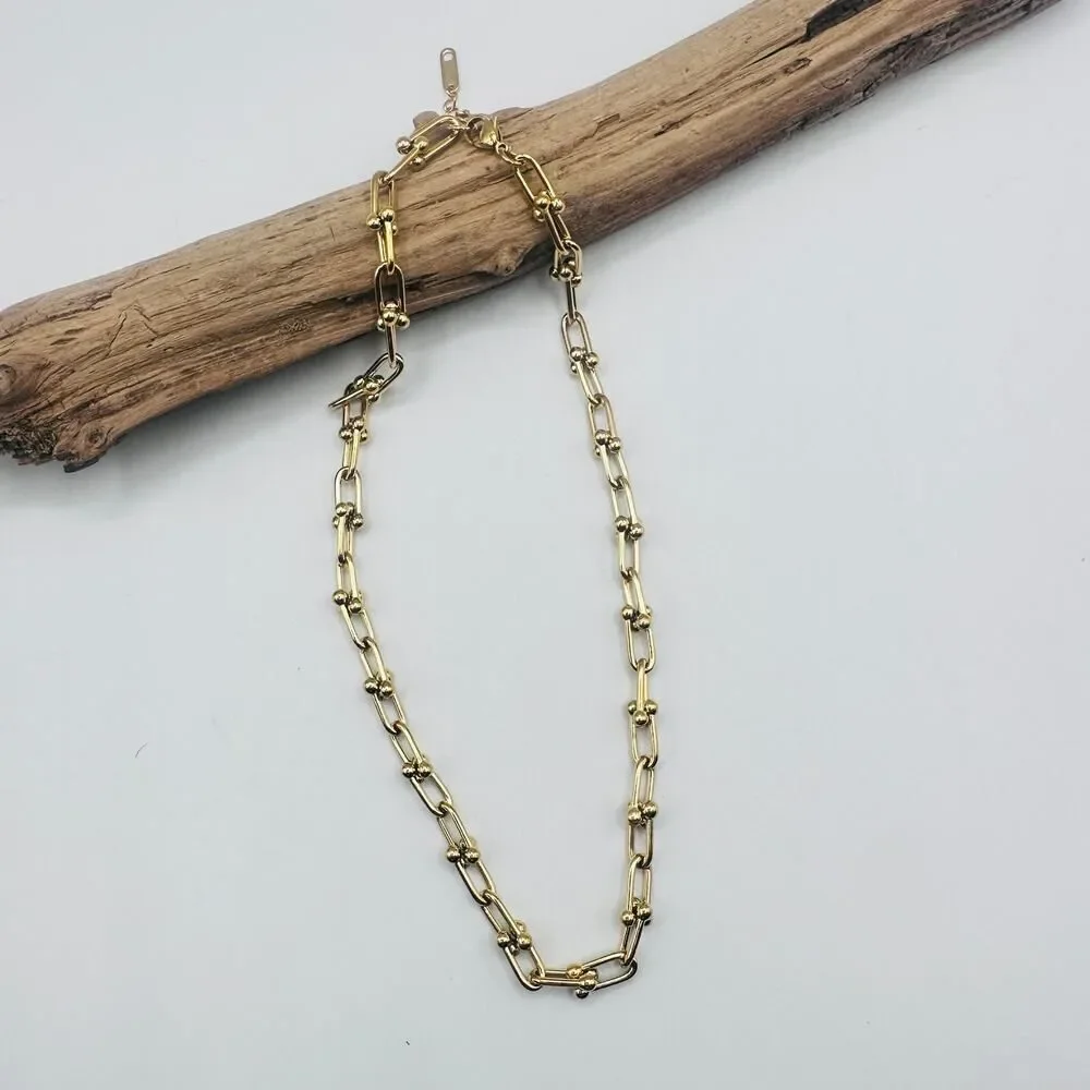 18K Gold Non-Tarnish Bold Chain Necklace